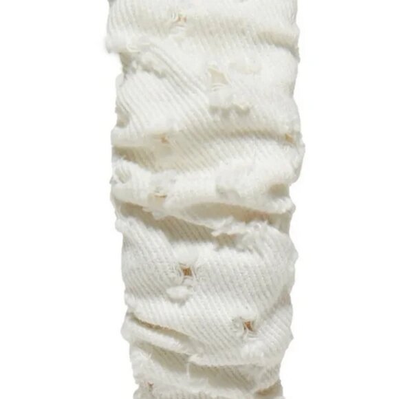 Lele Sadoughi Distressed Demin Kelly HEADBAND in Chalk White NWOT main image 6